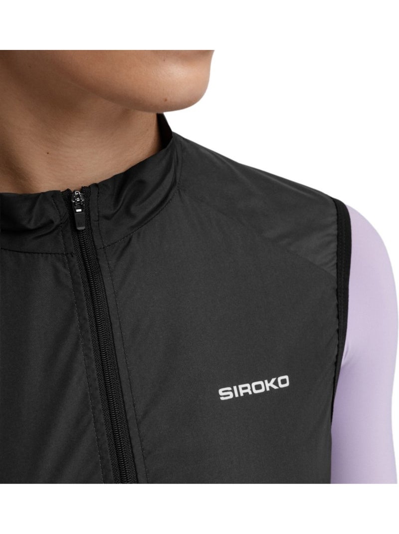Colete corta-vento de ciclismo para mulher Preto - Kiabi