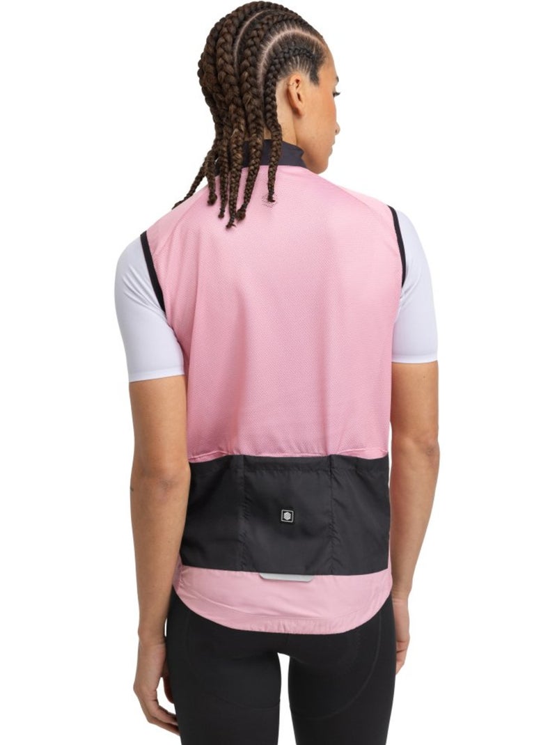 Colete corta-vento de ciclismo para mulher Rosa - Kiabi