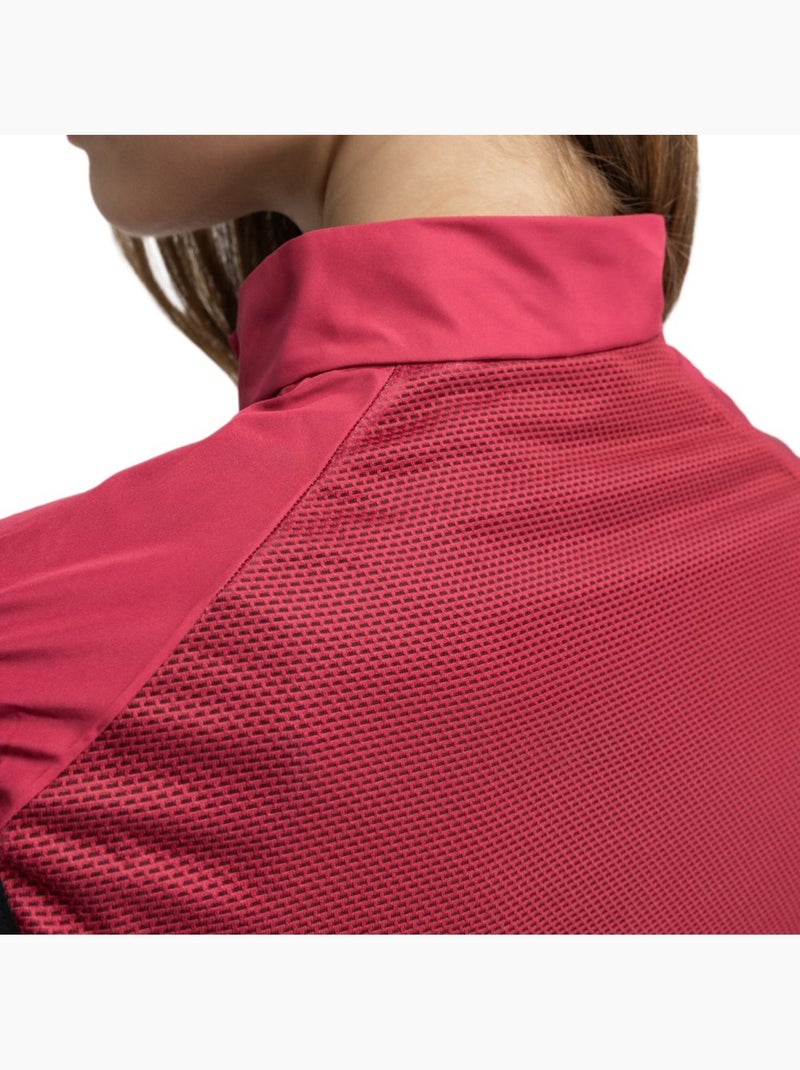 Colete corta-vento de ciclismo para mulher Vermelho - Kiabi