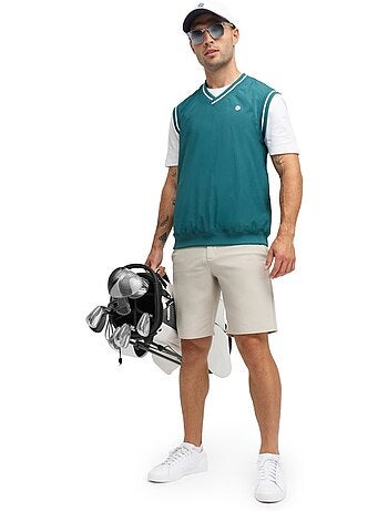 Colete corta-vento de golfe para homem