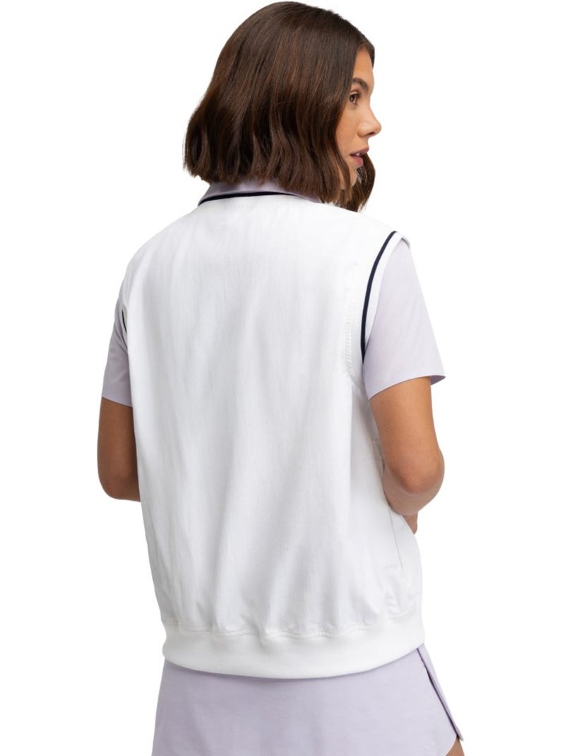 Colete corta-vento de golfe para mulher Branco - Kiabi