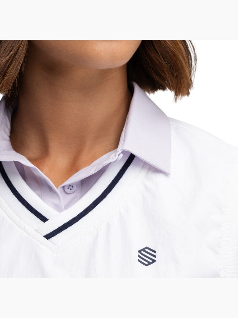 Colete corta-vento de golfe para mulher Branco - Kiabi