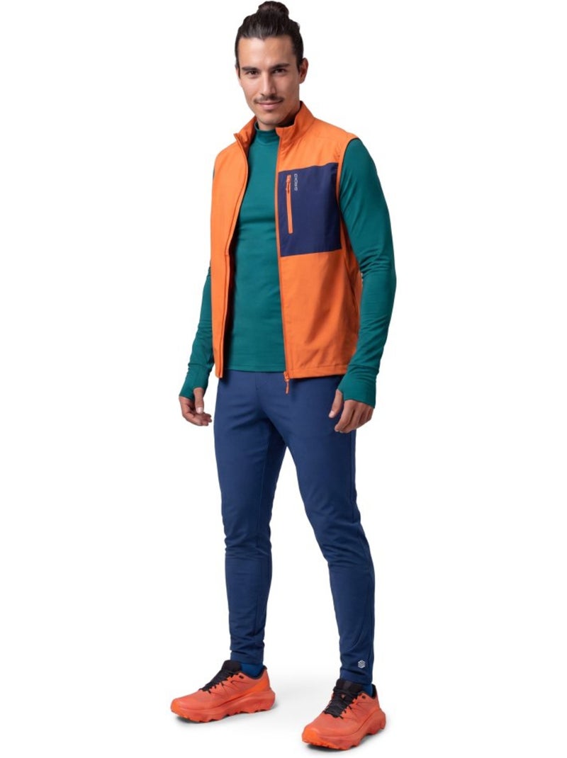 Colete corta-vento leve trail running homem Laranja - Kiabi