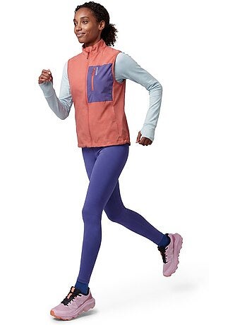 Colete corta-vento leve trail running mulher
