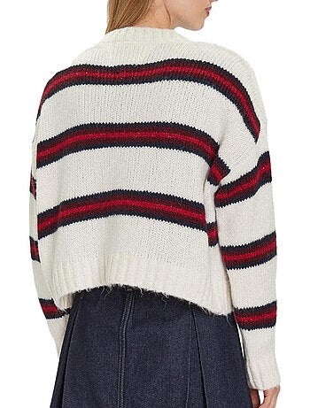 Colete Creme de Mulher com Riscas Tommy Hilfiger Tjw Badge Stripe