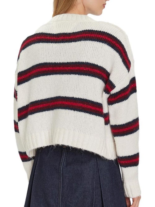 Colete Creme de Mulher com Riscas Tommy Hilfiger Tjw Badge Stripe - Kiabi