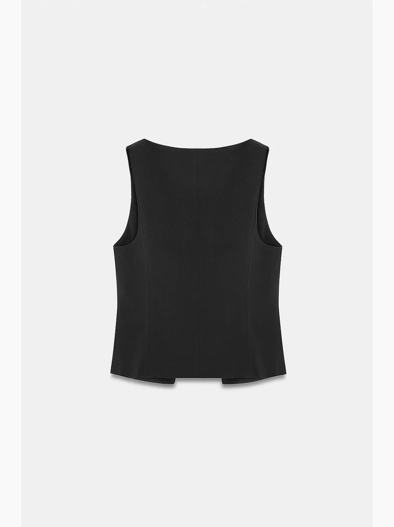 Colete crop ajustado dilvin Preto - Kiabi