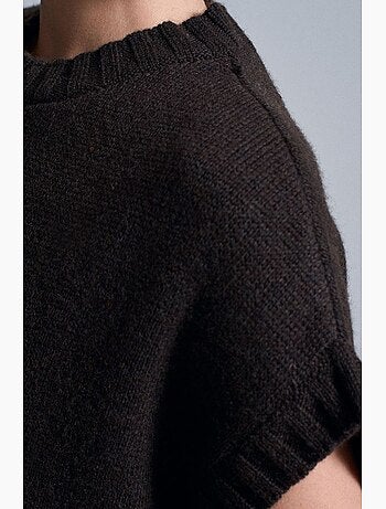 Colete de camisola de malha canelada oversized dilvin
