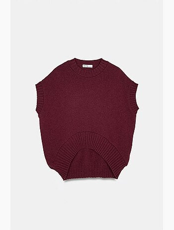 Colete de camisola de malha canelada oversized dilvin