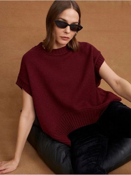 Colete de camisola de malha canelada oversized dilvin - Kiabi Colete de camisola de malha canelada oversized dilvin - Kiabi