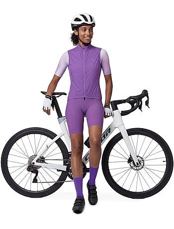 Colete de ciclismo corta-vento ultraleve mulher