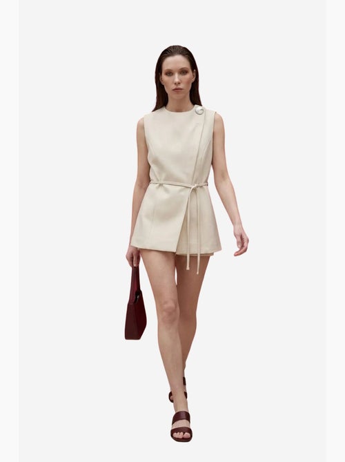 Colete de crepe com cinto my fashion - Kiabi