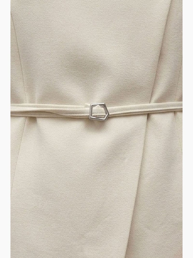 Colete de crepe com cinto my fashion Creme - Kiabi