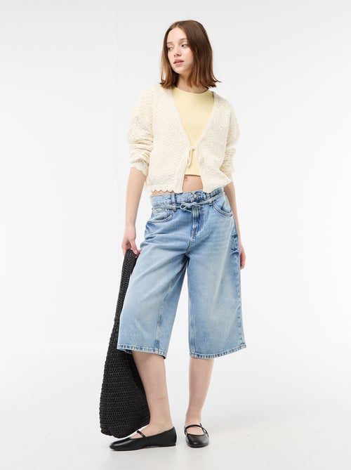 Colete de crochê com amarração festonado - Kiabi