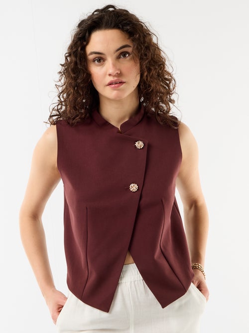 Colete de fato com abertura simétrica - Kiabi