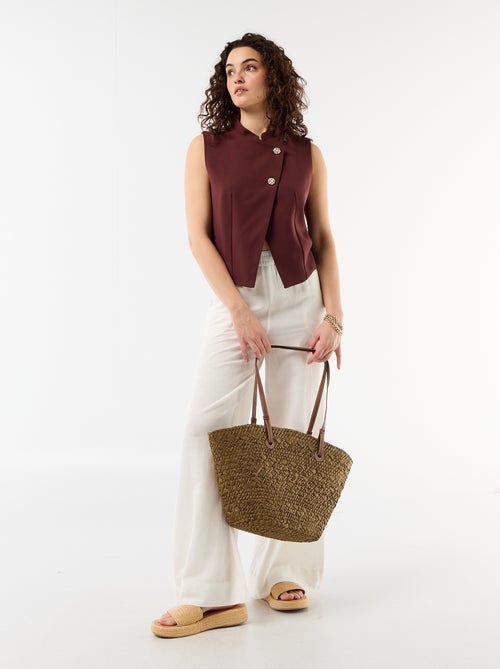 Colete de fato com abertura simétrica - Kiabi