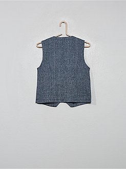 Colete de fato em linho e algodão - Kiabi