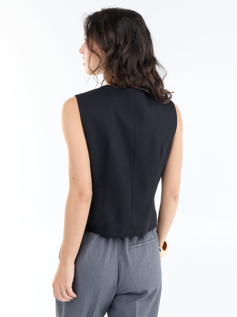 Colete de fato liso Preto - Kiabi