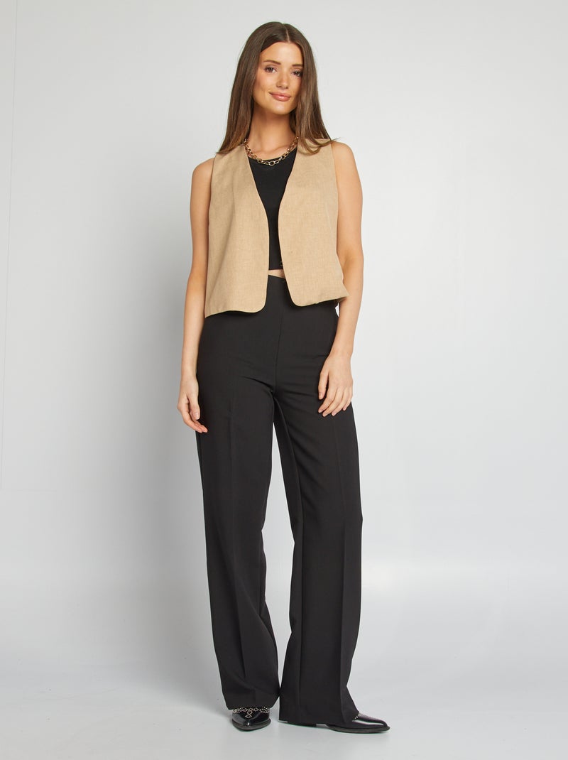 Colete de fato sem mangas BEGE - Kiabi