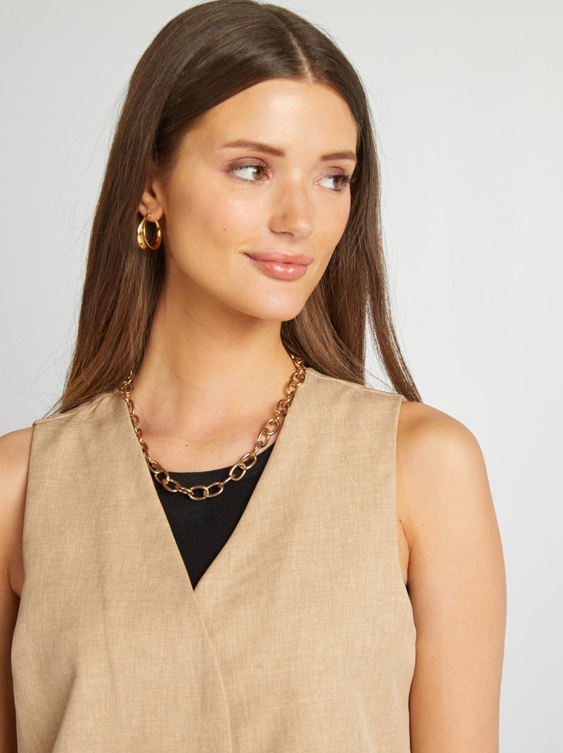 Colete de fato sem mangas BEGE - Kiabi