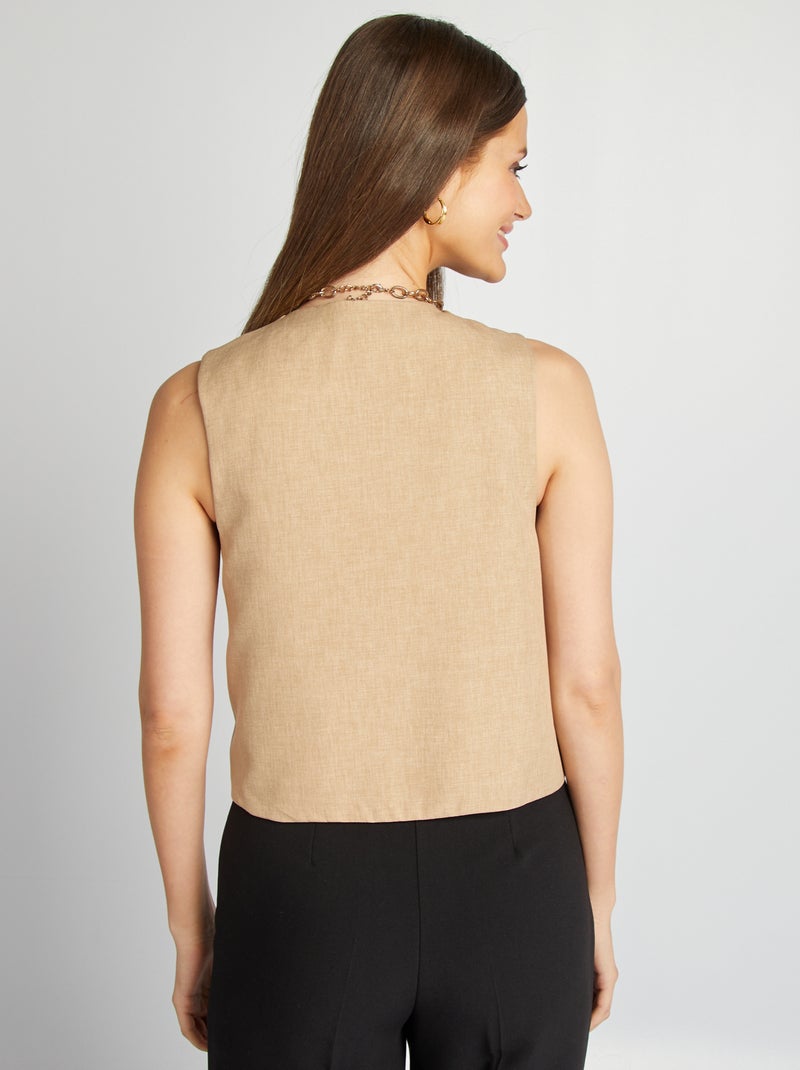 Colete de fato sem mangas BEGE - Kiabi