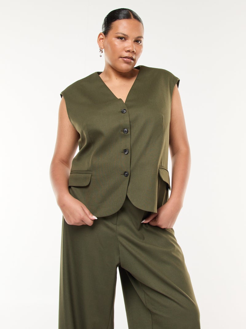 Colete de fato sem mangas Caqui - Kiabi