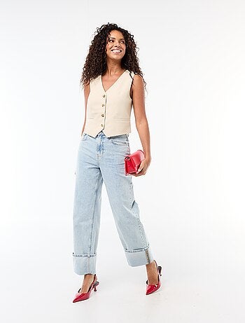 Colete de fato sem mangas