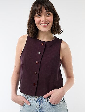 Colete de fato sem mangas