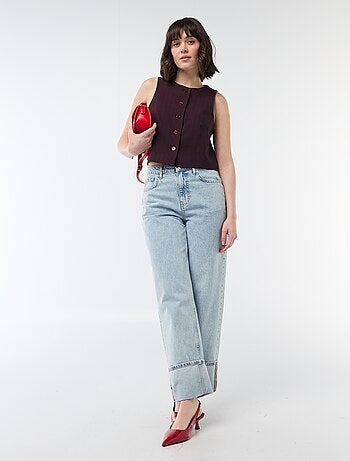 Colete de fato sem mangas