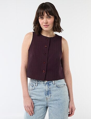 Colete de fato sem mangas