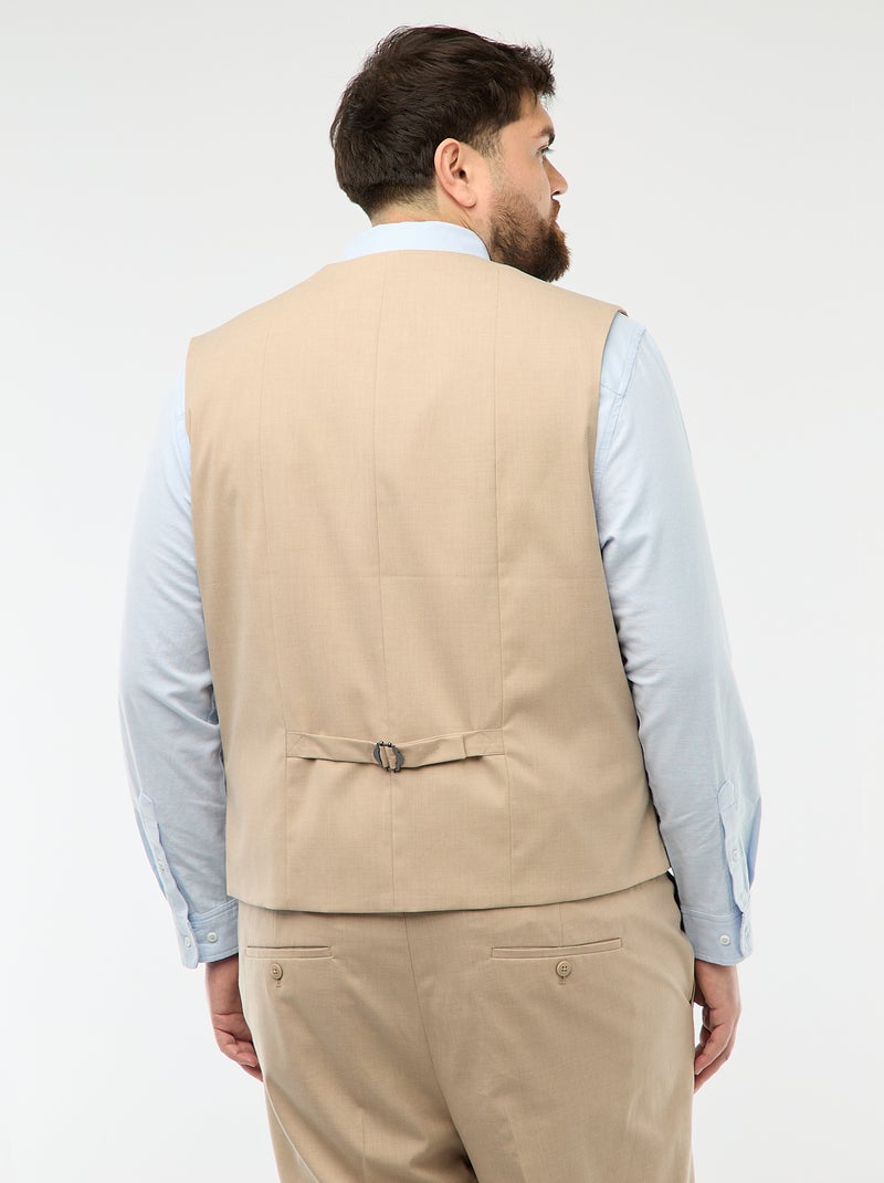 Colete de fato slim Bege - Kiabi