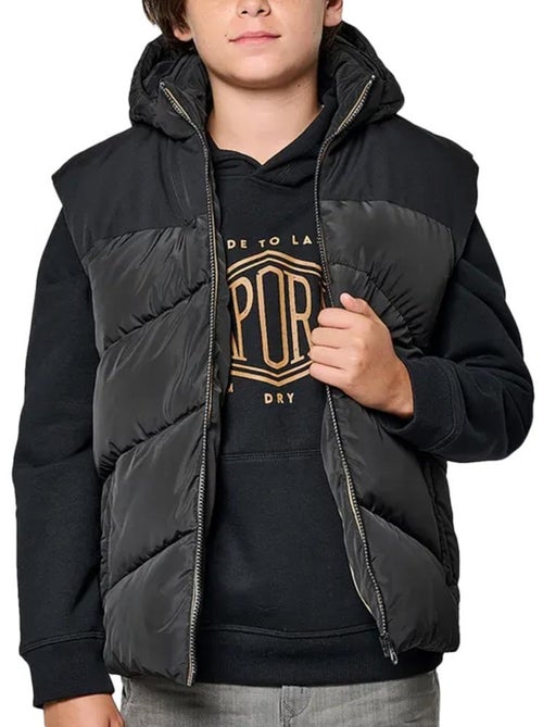 Colete de Ganga Preto para Menino Kaporal MEXH - Kiabi Colete de Ganga Preto para Menino Kaporal MEXH - Kiabi