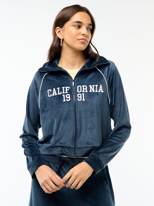 Colete de gola alta em veludo - Kiabi