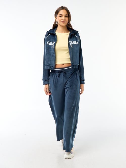 Colete de gola alta em veludo - Kiabi