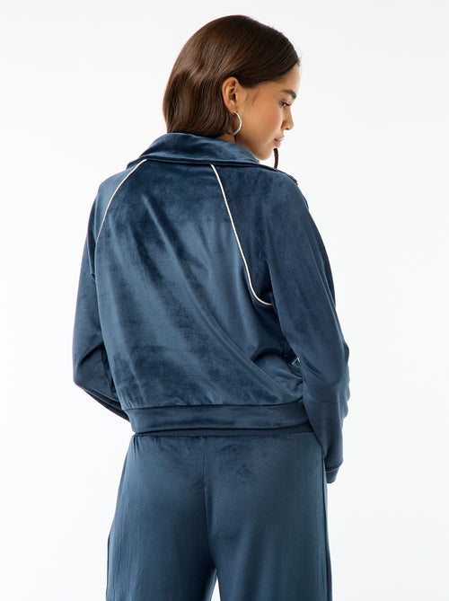 Colete de gola alta em veludo - Kiabi