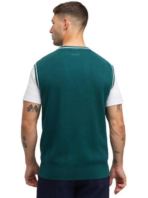 Colete de golfe de malha com decote em v para homem - Kiabi