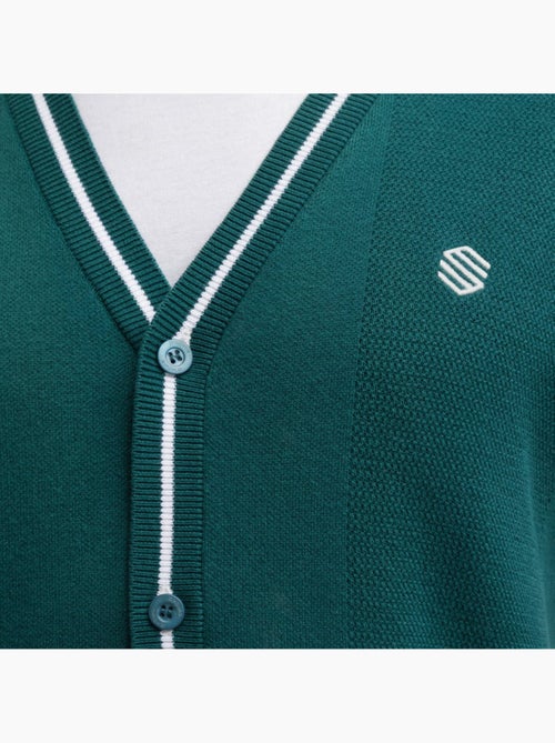 Colete de golfe de malha com decote em v para homem - Kiabi