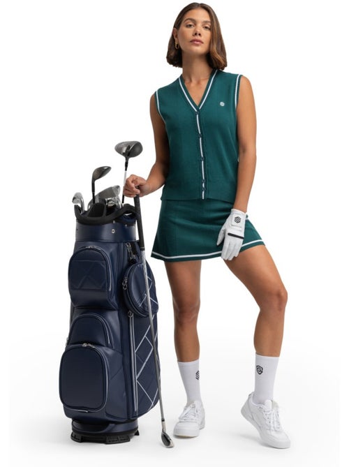 Colete de golfe de malha com decote em v para mulher - Kiabi