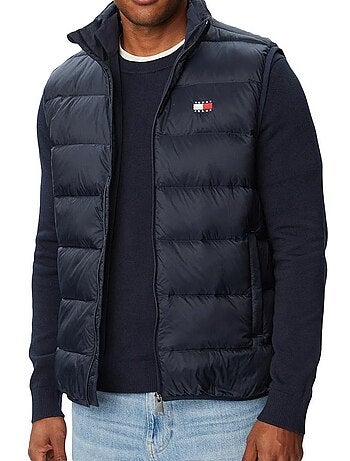 Colete de homem tommy hilfiger azul-marinho acolchoado dobrável