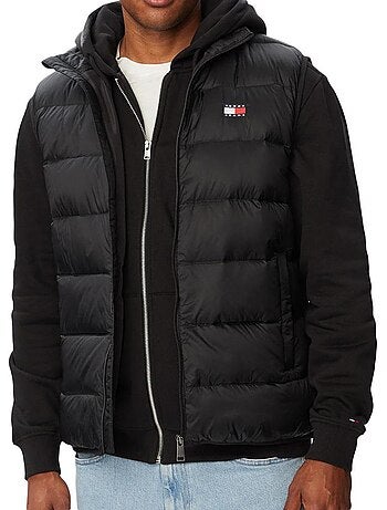 Colete de homem tommy hilfiger azul-marinho acolchoado dobrável