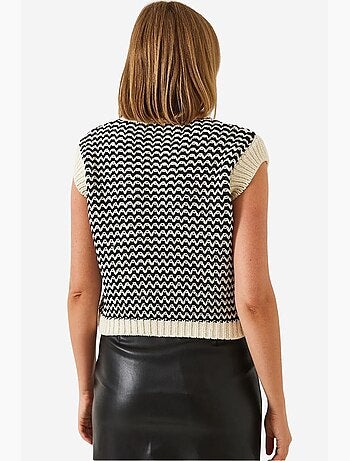 Colete de malha às riscas lucci