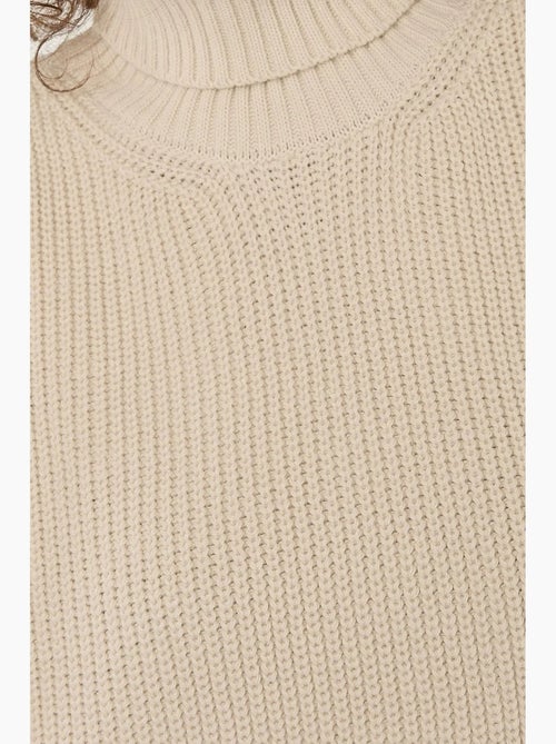 Colete de malha de gola alta relaxed fit hiccup - Kiabi Colete de malha de gola alta relaxed fit hiccup - Kiabi