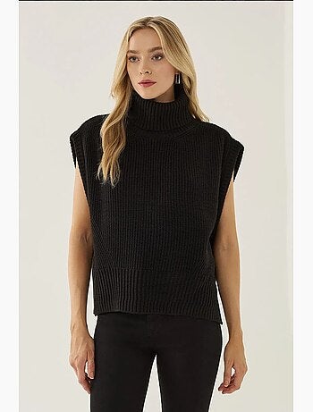 Colete de malha de gola alta relaxed fit hiccup