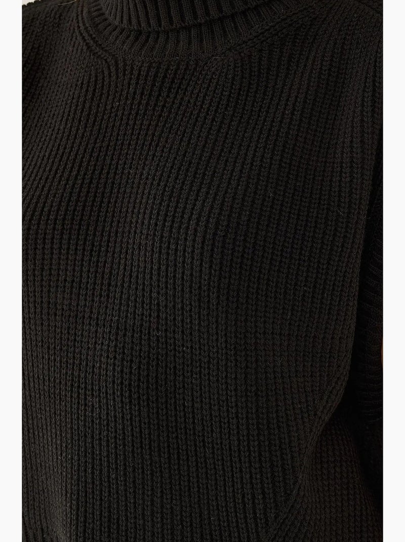 Colete de malha de gola alta relaxed fit hiccup Preto - Kiabi