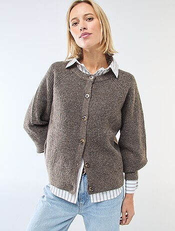 Casaco de malha grossa