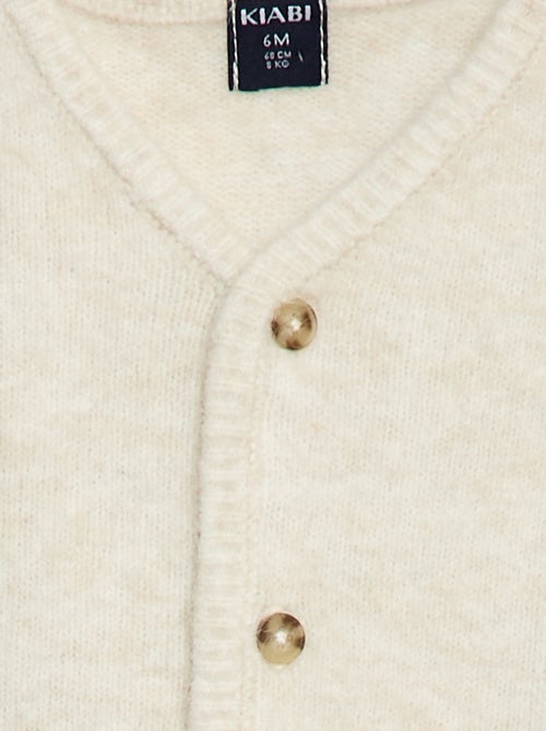 Colete de malha grossa liso - Kiabi