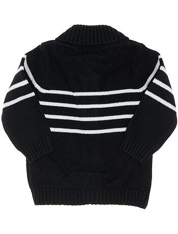Colete de malha para menino gila azul-marinho/branco eom