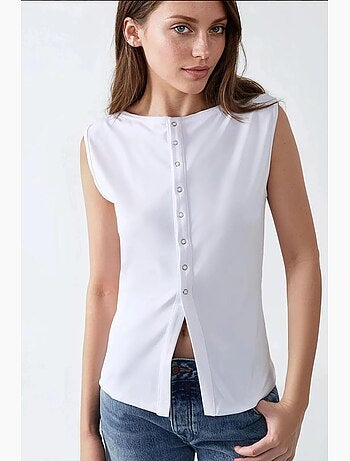 Colete de malha slim fit com decote redondo hiccup