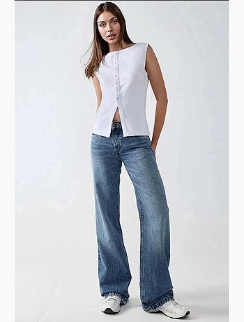Colete de malha slim fit com decote redondo hiccup
