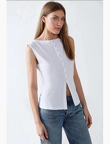 Colete de malha slim fit com decote redondo hiccup